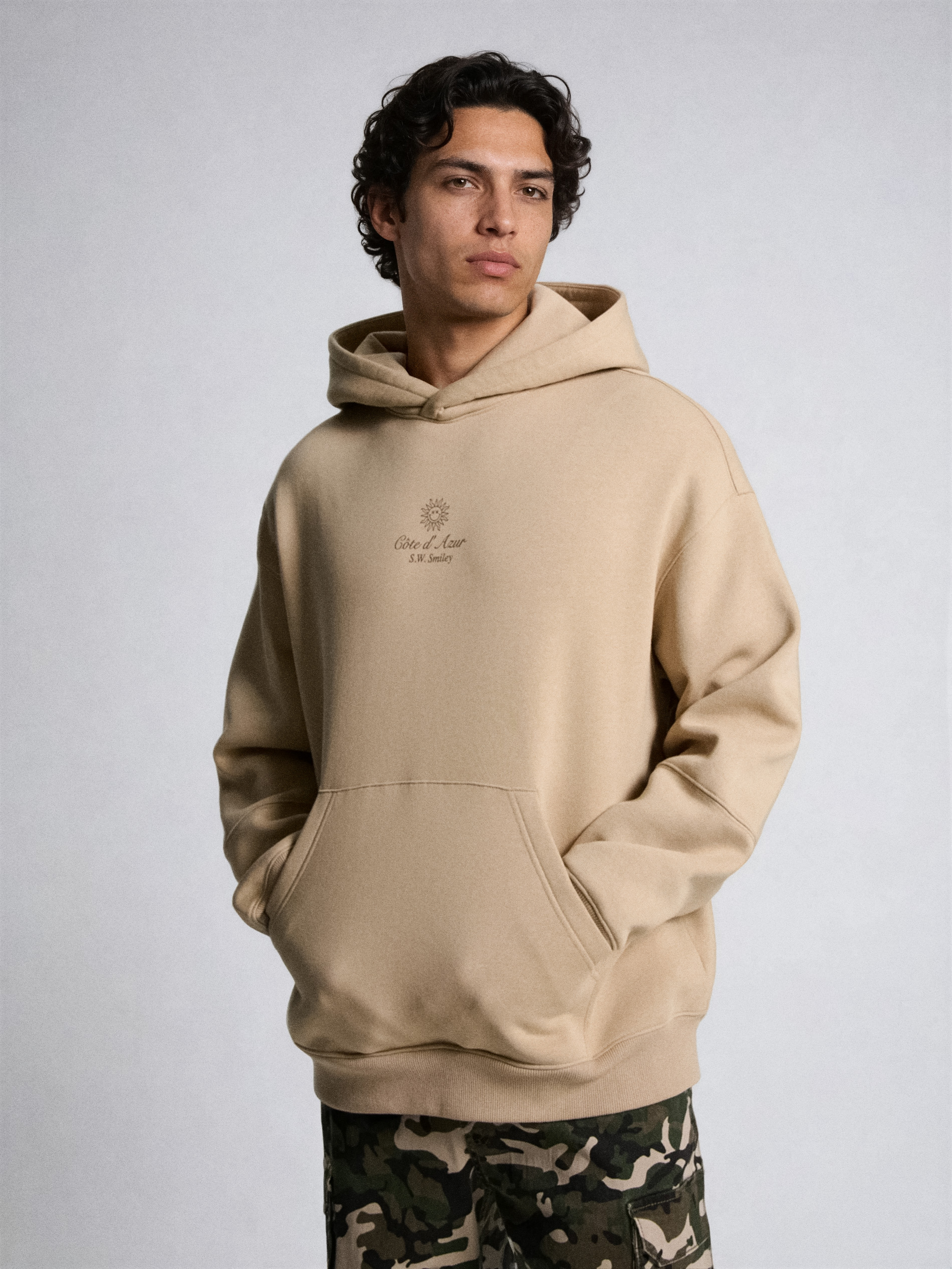 Bluza hoodie z nadrukiem S.W.Smiley®