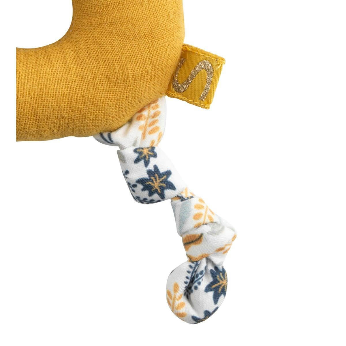 PROMENONS NOUS - Hochet en velours jaune foncé