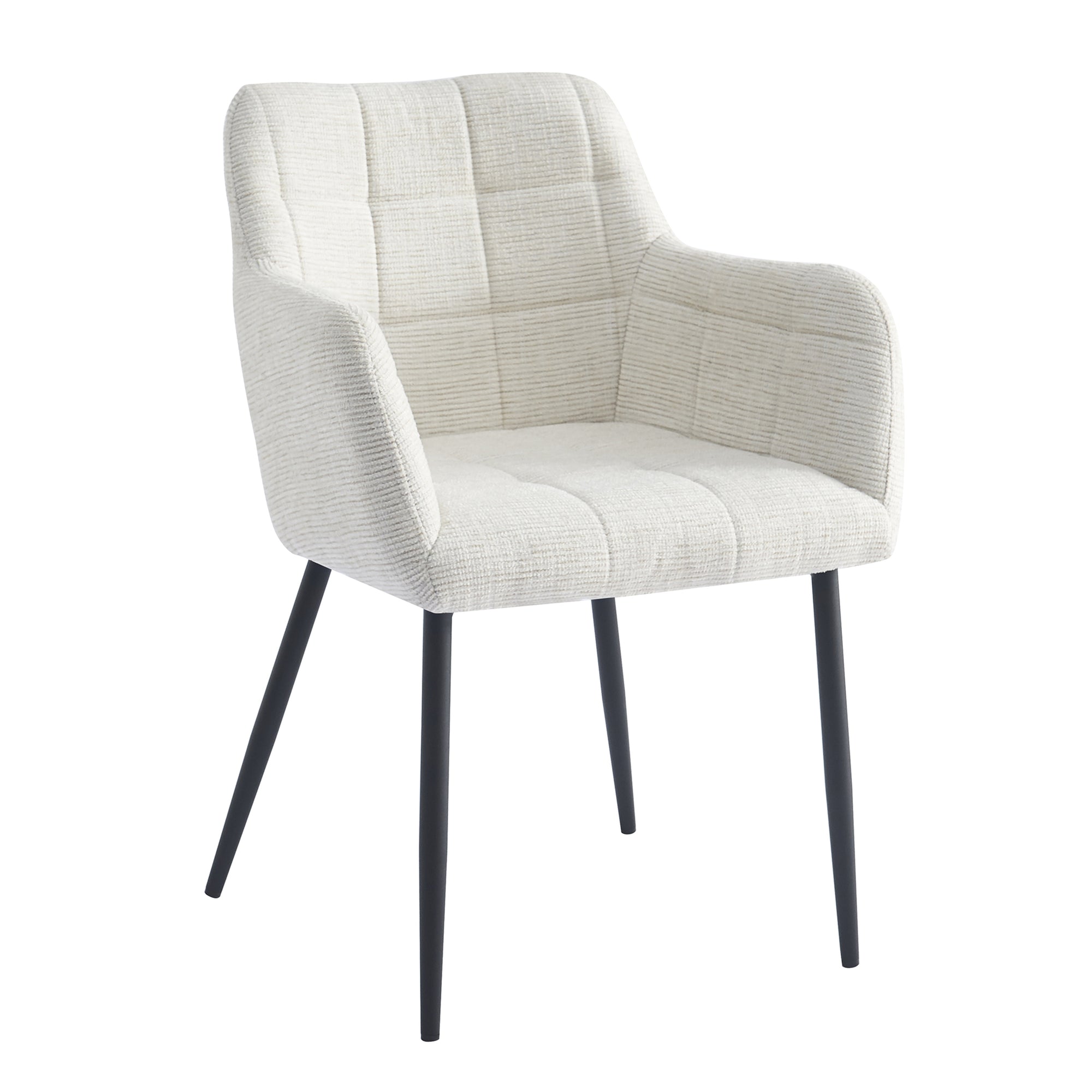 Livingfurn eetkamerstoel Bronco Sand - stof - set van 2