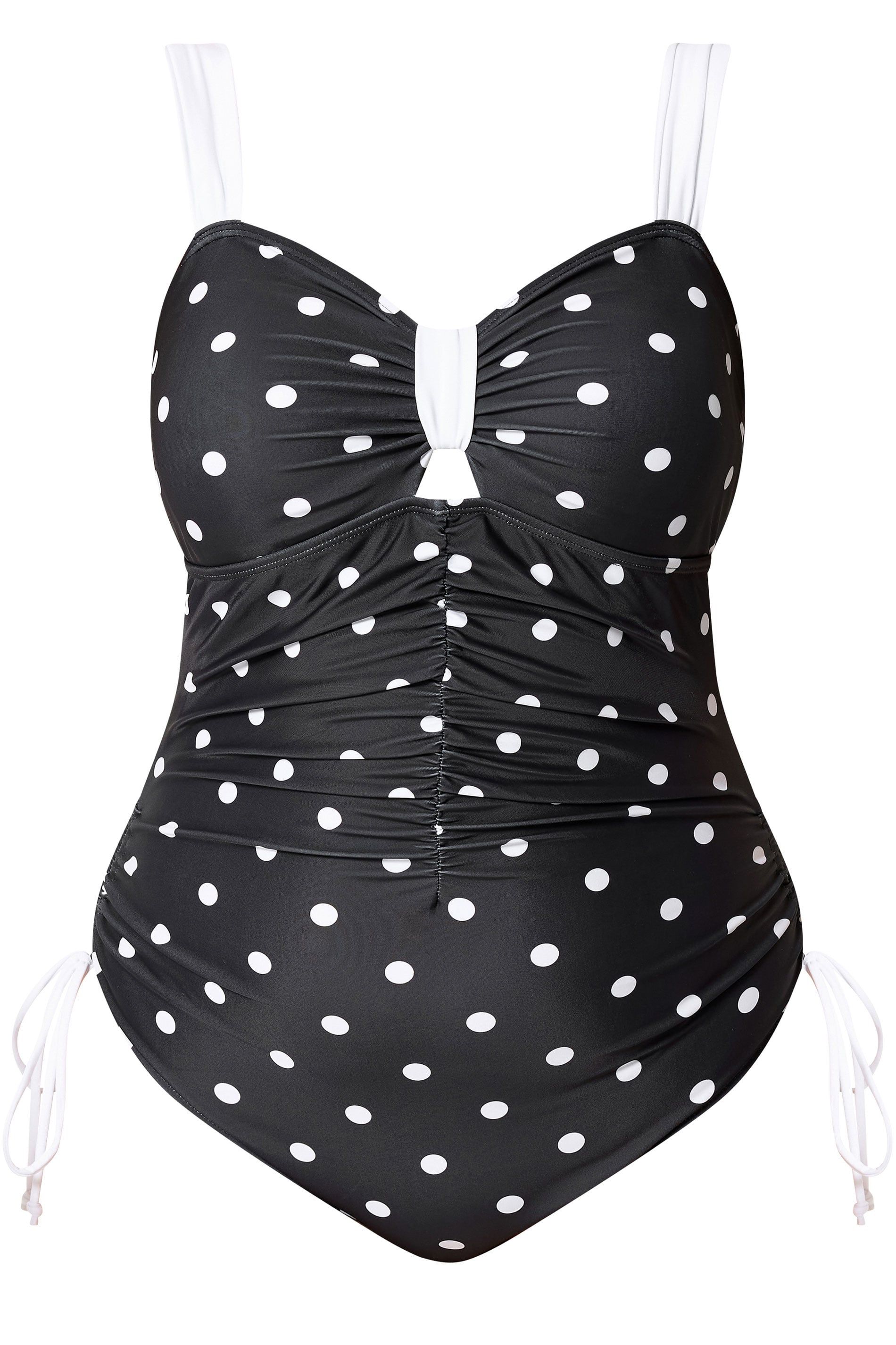 Yours Polka Dot Tummy Support Swimsuit