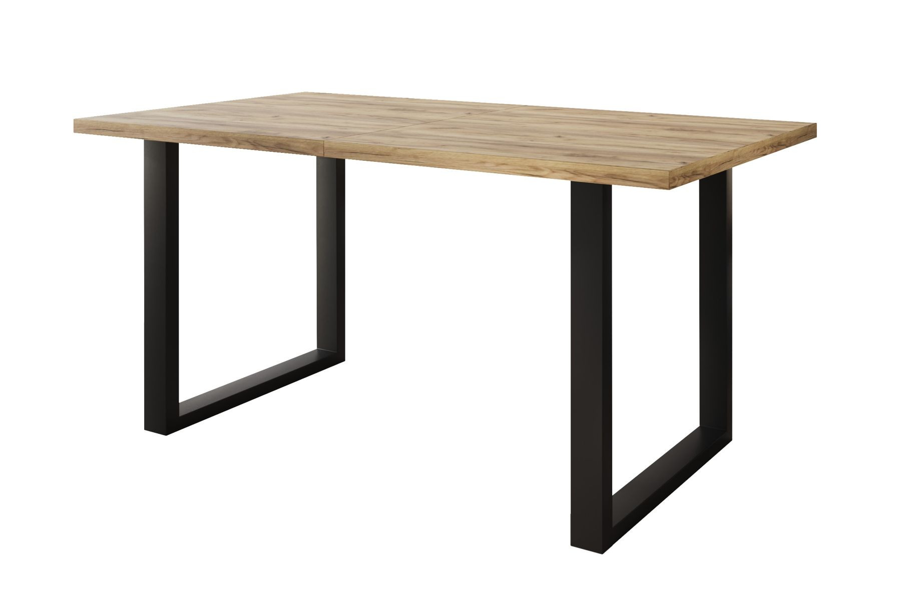 Stół loftowy SOFTI U nierozkładany 140x90, Dąb Craft, n. czarne