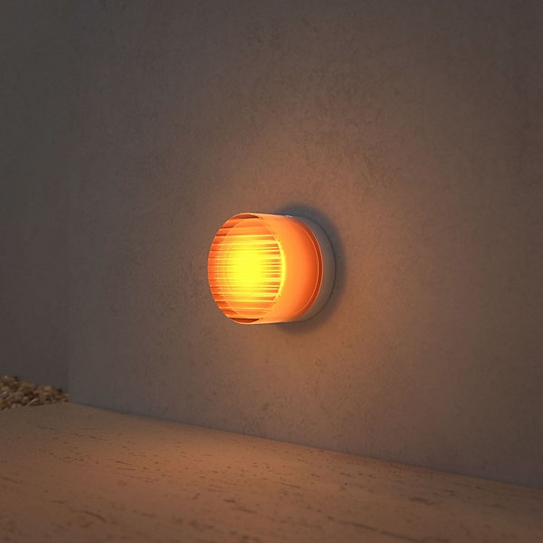 Beneito Faure Applique LED Oma 8W, IP65, Interrupteur CCT 2000K/2800K/4000K, Plafonnier Mural Vintage en Aluminium Ambre