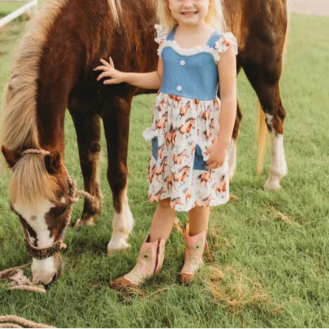 Джинсовое платье Shea Baby Running Horse