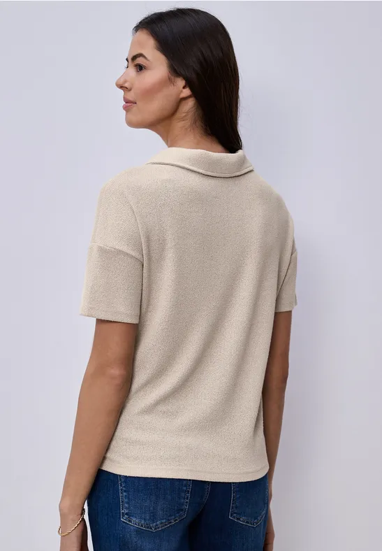 Kurzarm Poloshirt in Unifarbe