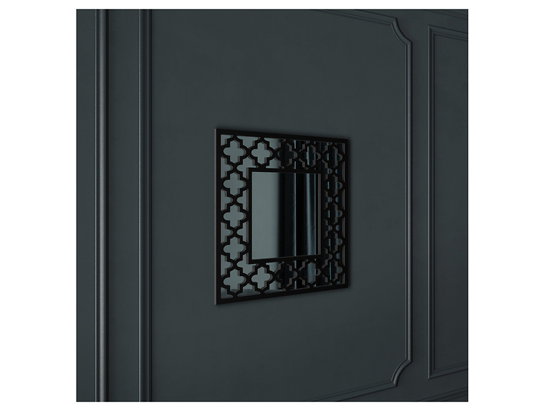 Lustro ścienne Ornament Sarah 50x50 cm czarne