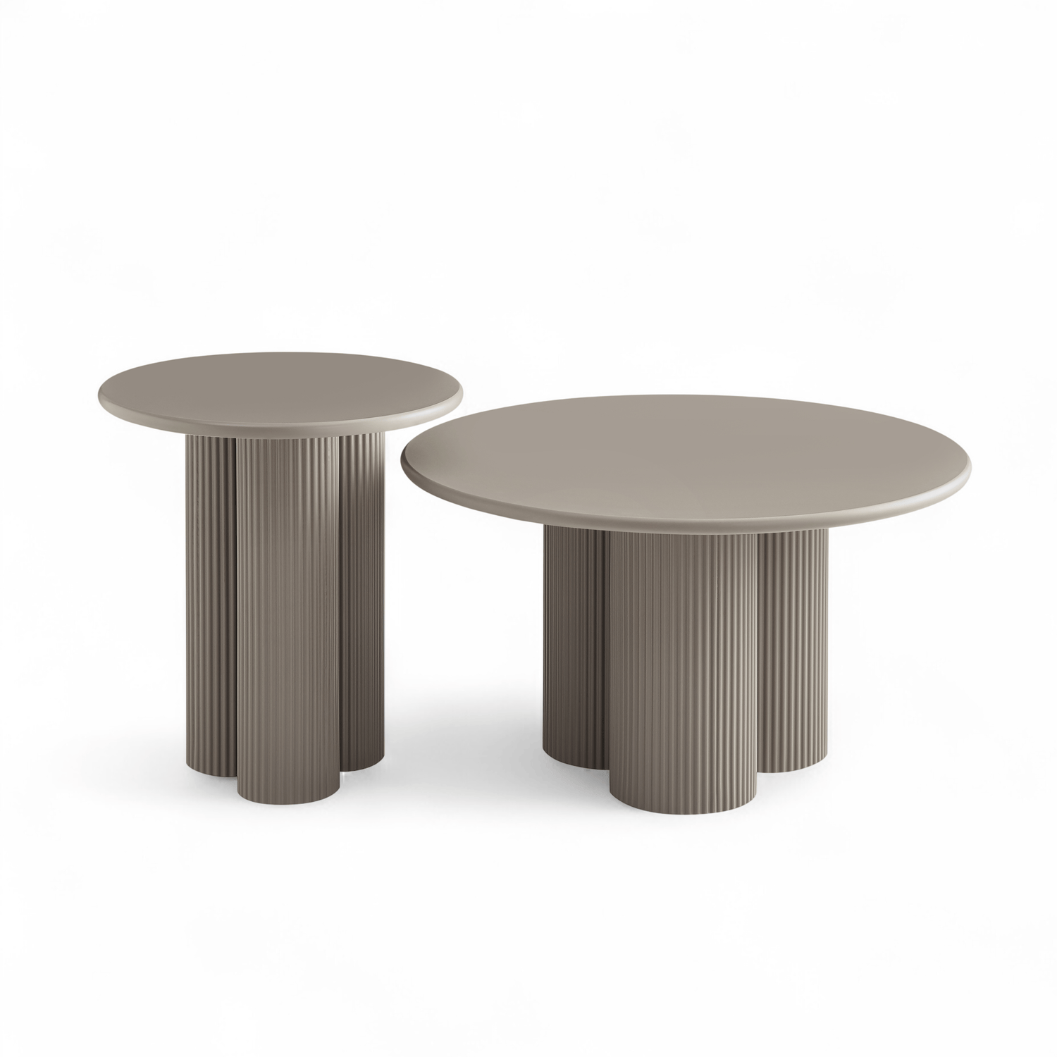 Furnhouse salontafel set Flow - Beige - Ø 50/80 cm