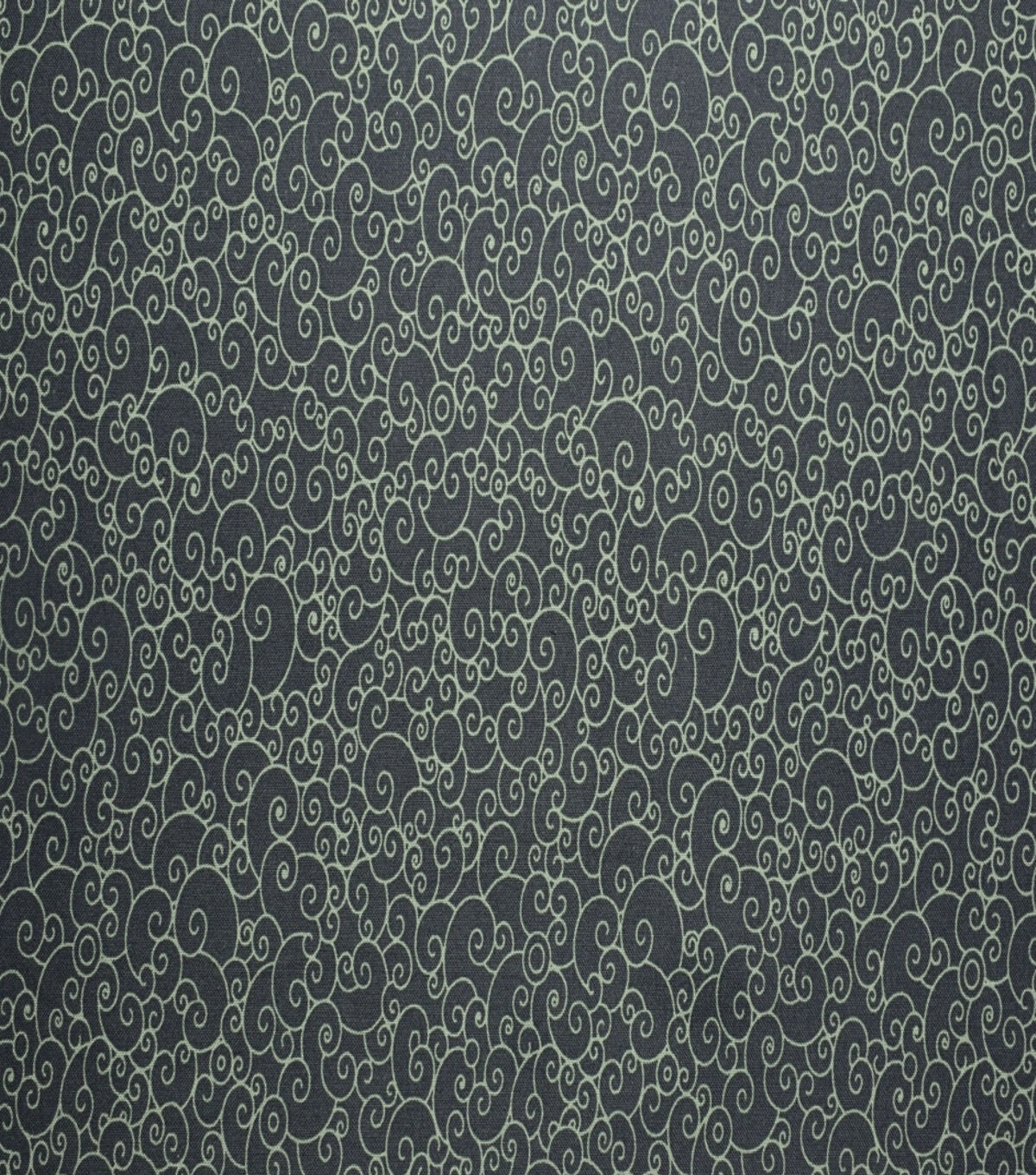 Dark Green Scrolls Cotton Fabric by Quilter's Showcase