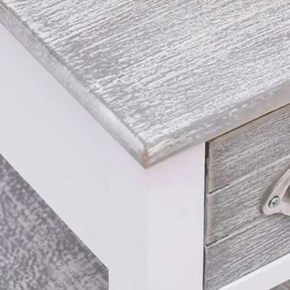 vidaXL - Bijzettafel - Grijs - Hout