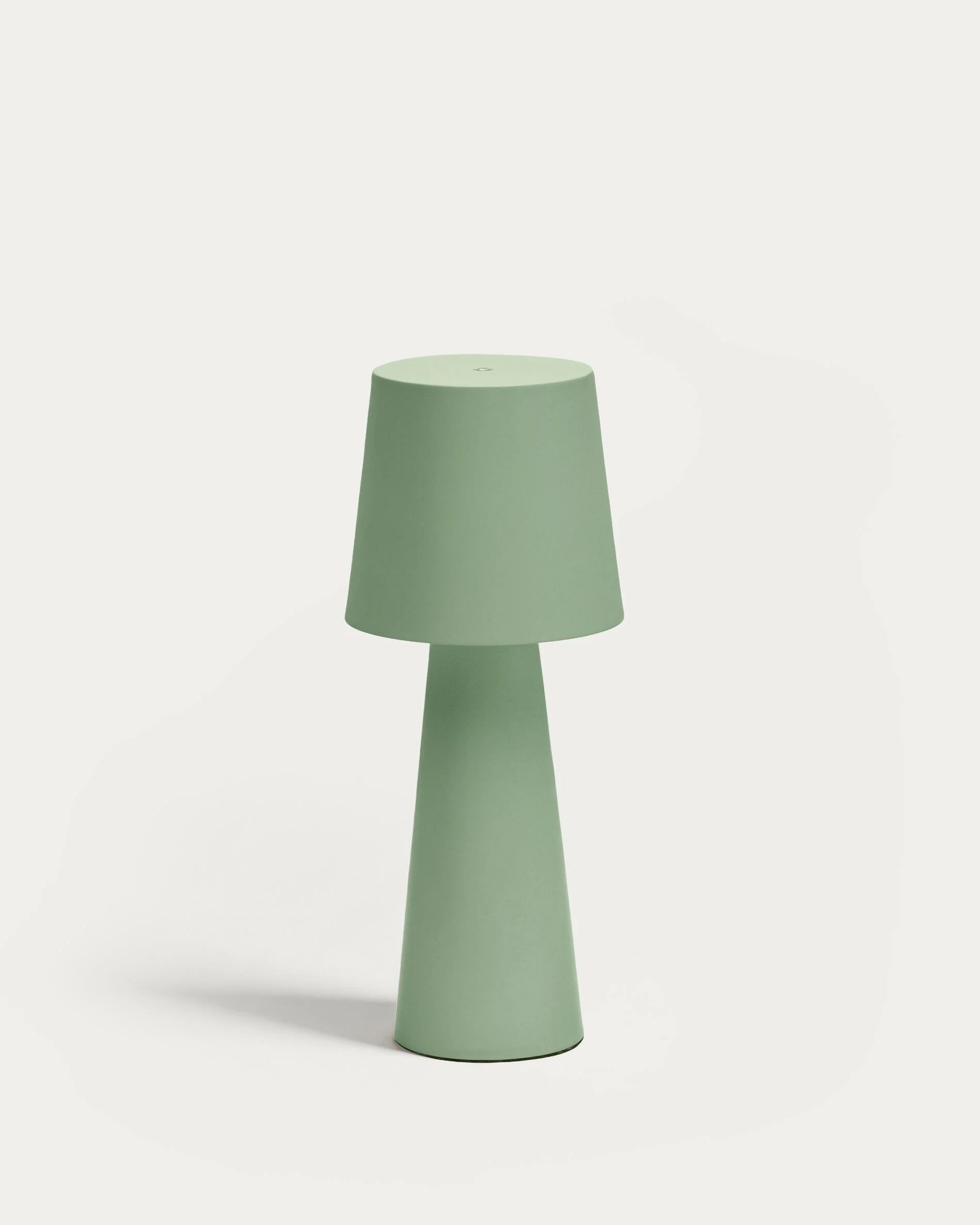 Arenys large outdoor metal table lamp in a turquoise painted finish