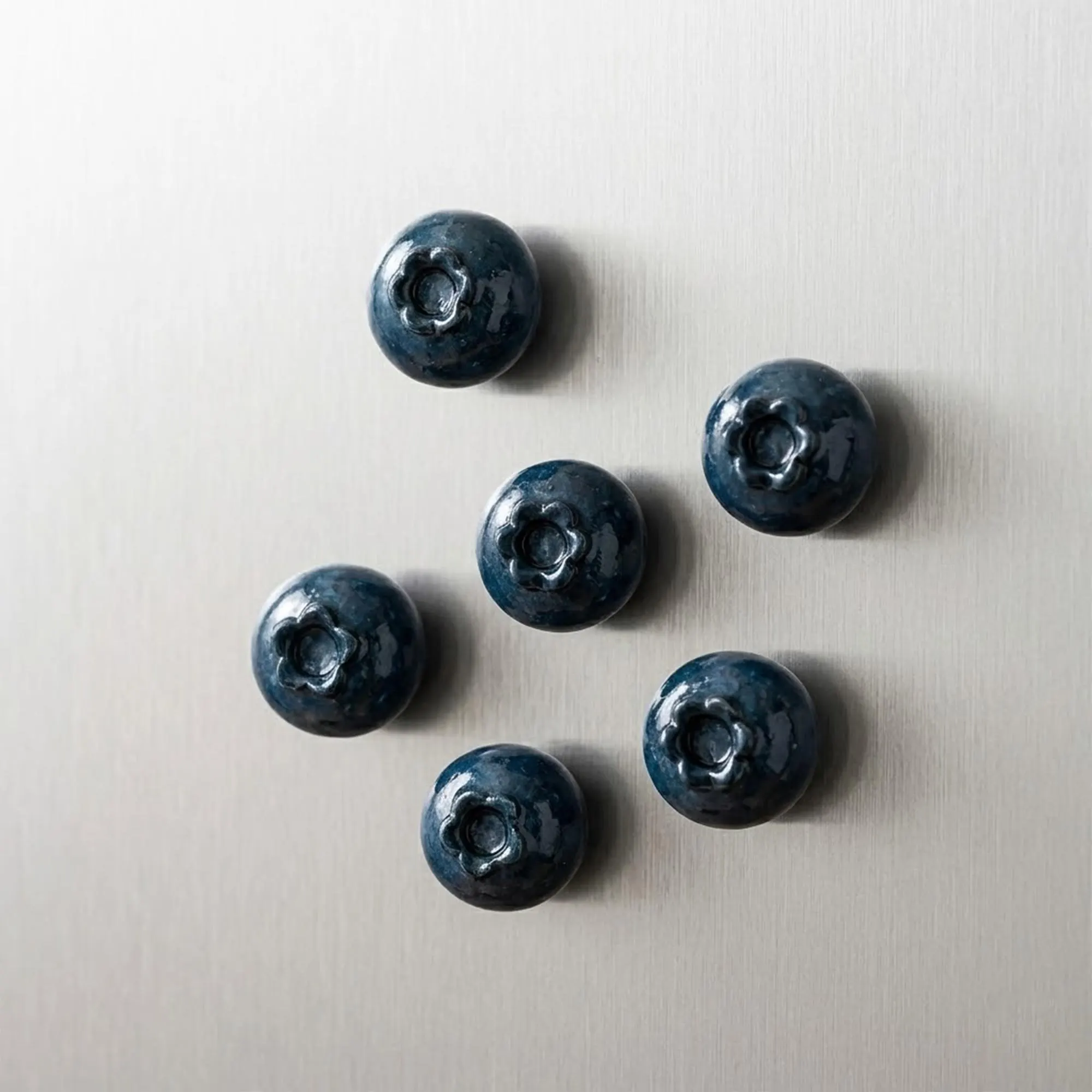 Handmade Polymer Clay Blueberry Magnets Fake Food Fridge Decor Miniature Kawaii Kitchen Accessories Foodie Housewarming Gift Set
