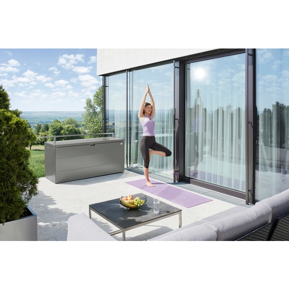 Auflagen-/Kissenbox »Stylebox«, BxHxT: 170 x 81 x 70 cm, 680 l, Gr. 170, quarzgrau-metallic