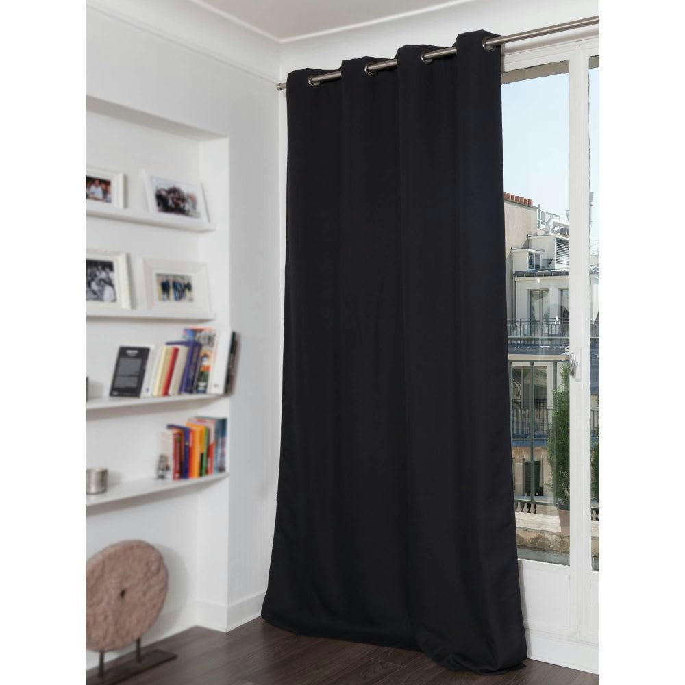 - Rideau phonique thermique occultant noir 140x260