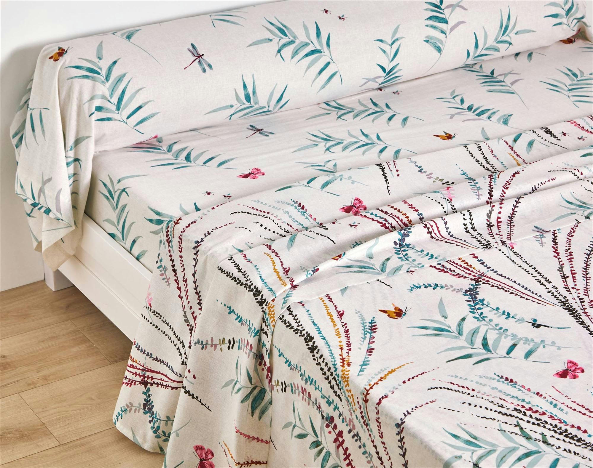 TEMPS LIBRE - Drap-housse 140x190x28 multicolore en coton