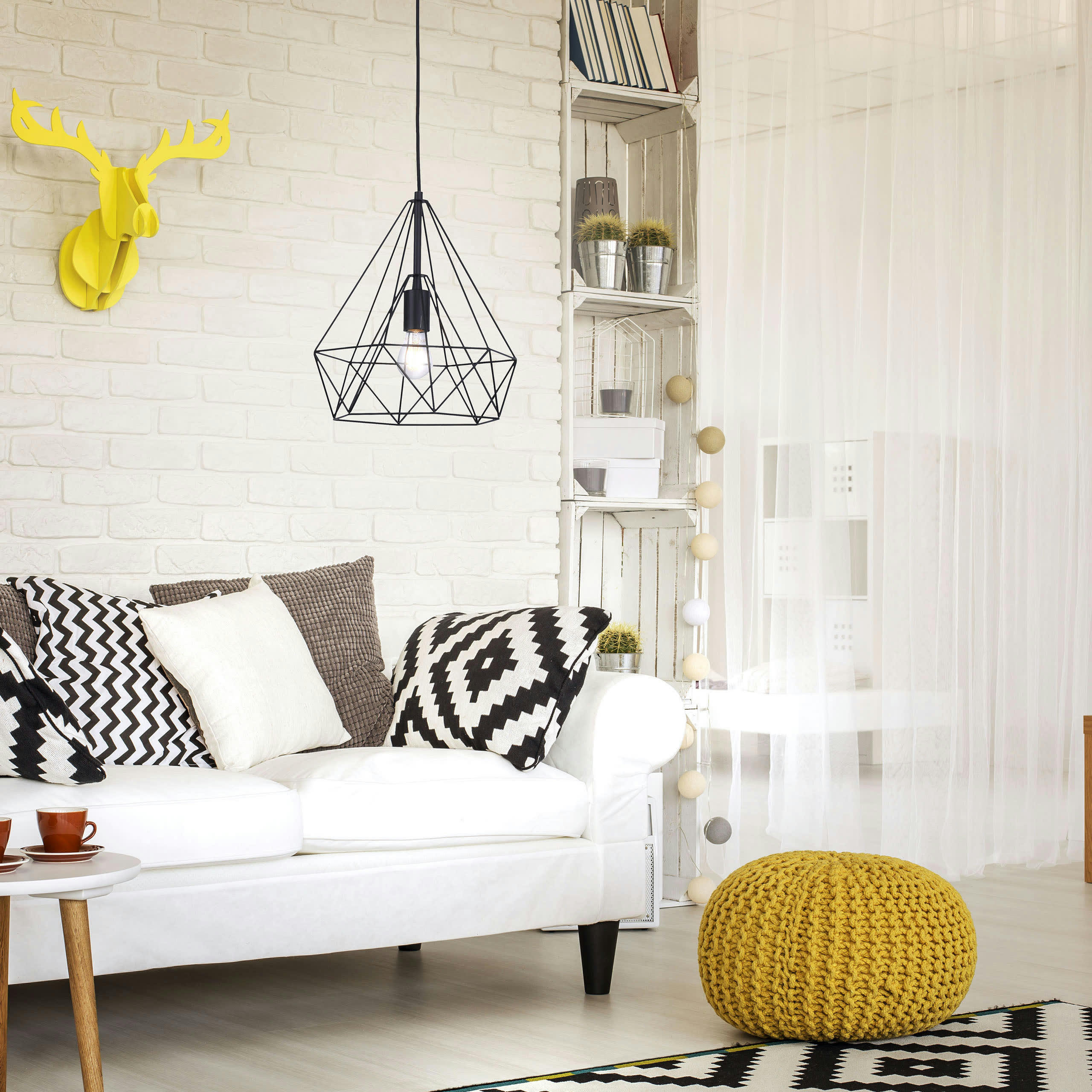 SKELETTON - Suspension en métal noir