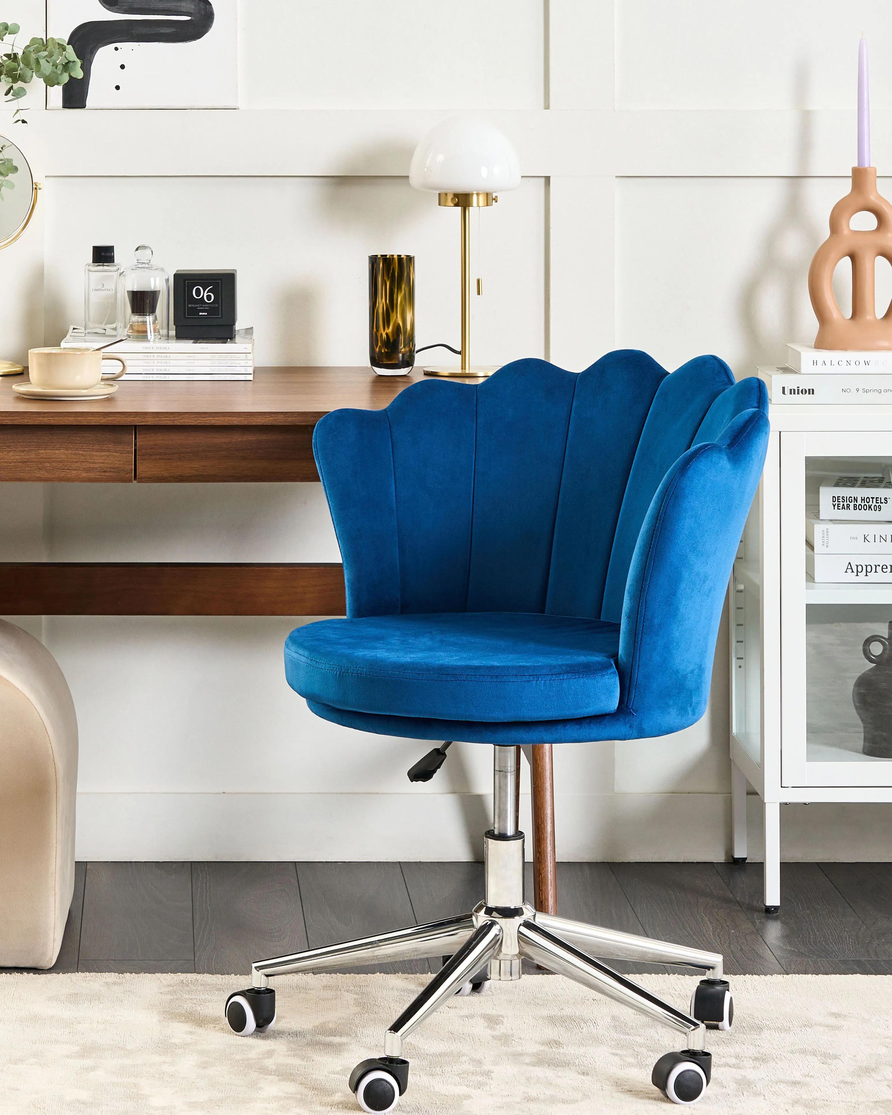 Desk Chair MONTICELLO Velvet Blue