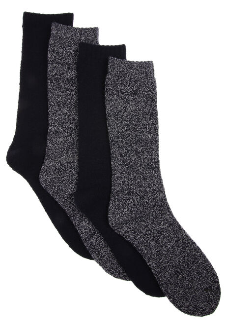 Mens 2 Pack Black Plain Thermal Ankle Socks