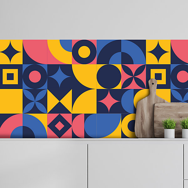 Crédence adhésive design art déco retro 30x70 cm