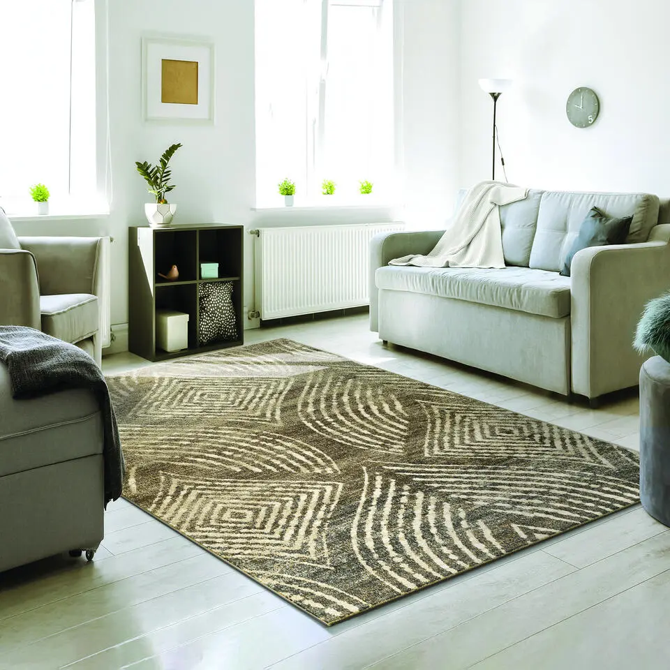 Dutch Lifestyle vloerkleed Matrix 3 beige/grijs/bruin - 160x230cm