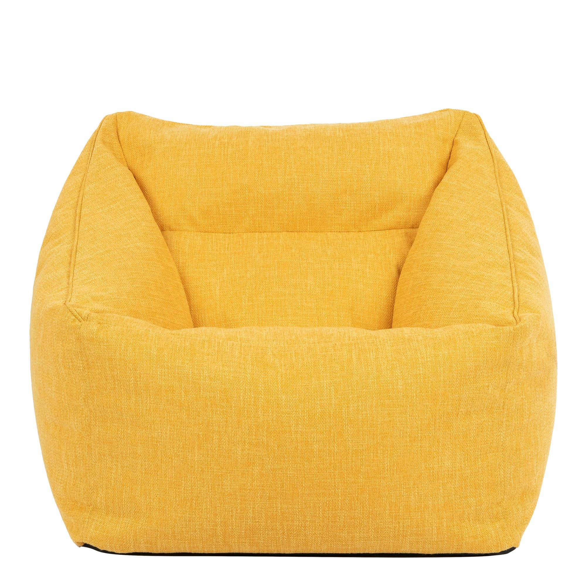 - Pouf fauteuil jaune ocre