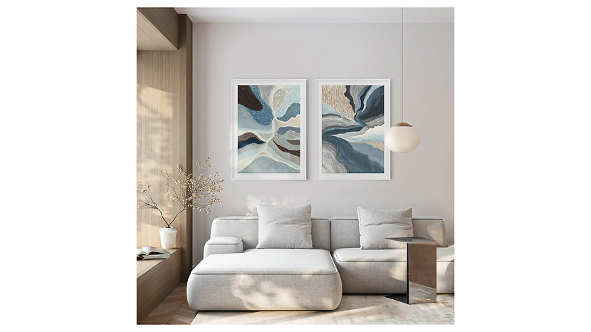 Obraz w ramie Blue Flows No.1 58x78 cm