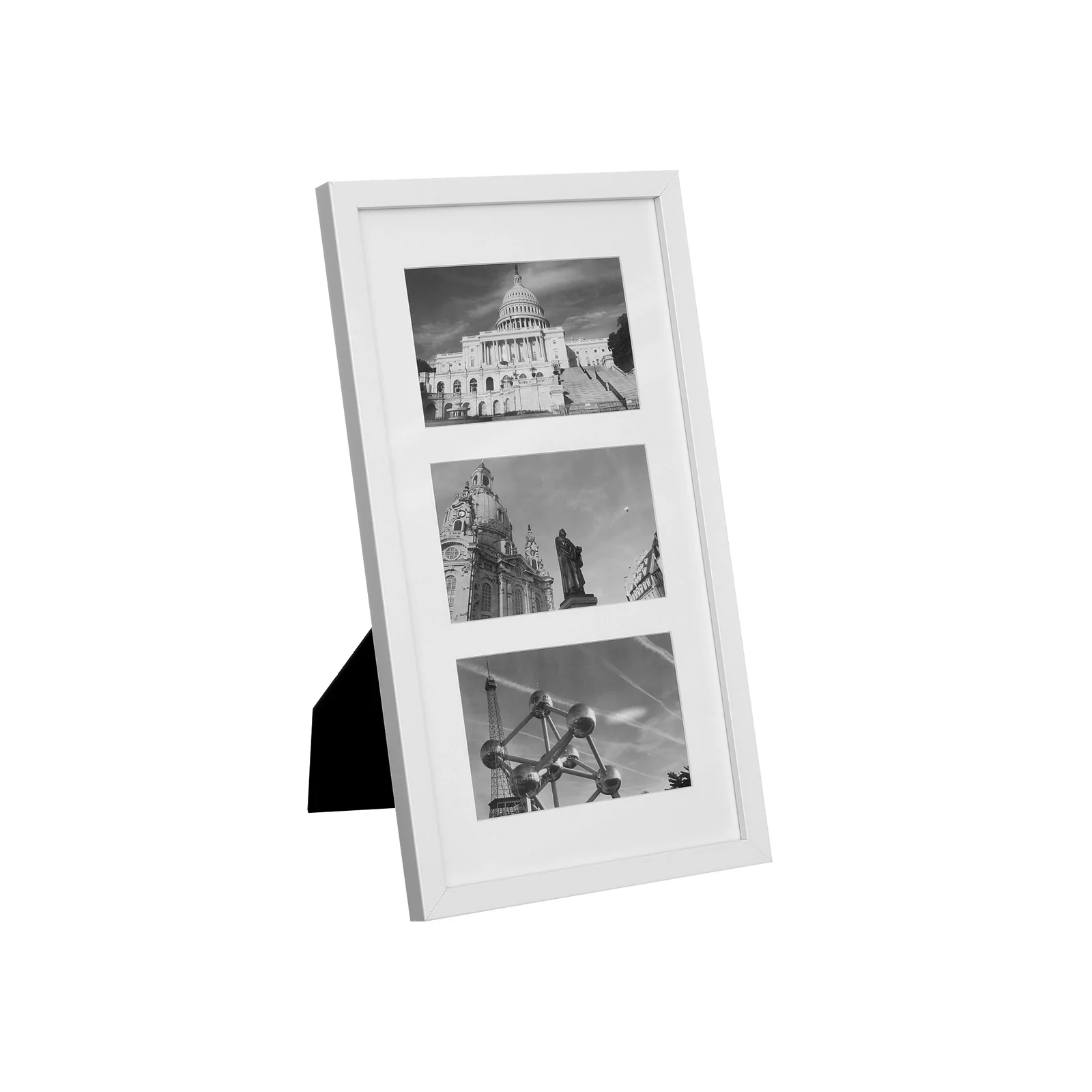 Cadre photo triple blanc