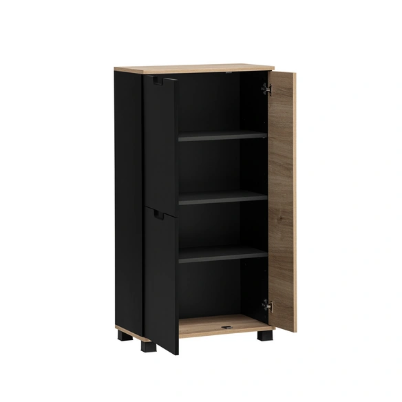 Highboard »Emmik«, BxH: 59,8 x 116,9 cm, weiß eiche