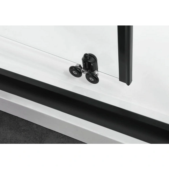 Eckdusche »Elite Black«, 118-122x195cm, schwarz
