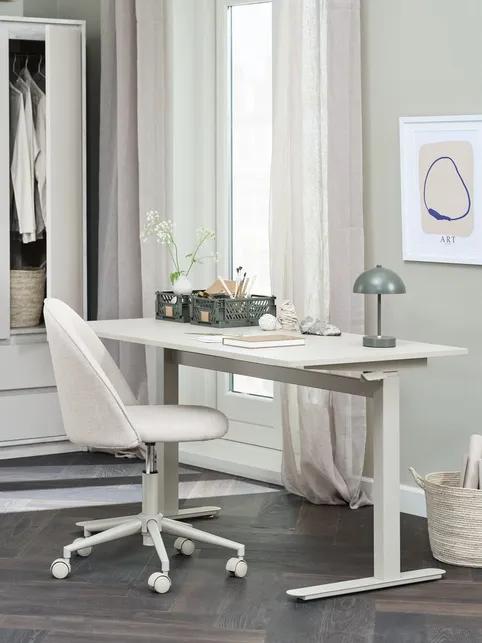 Gas hæve sænkebord LUNDTOFT 70x130 beige