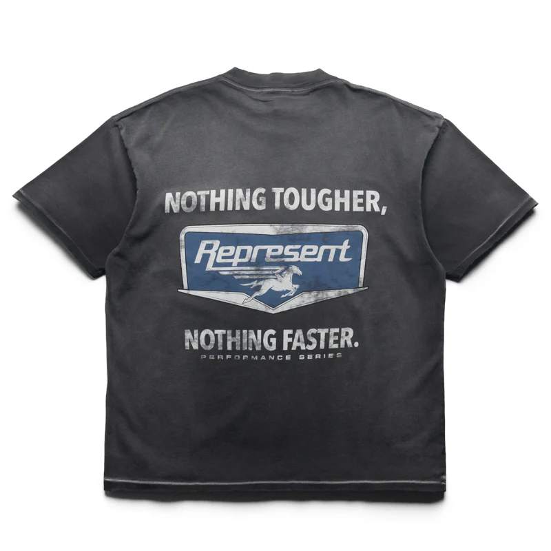 Represent Nothing Faster Tee - Stained Black