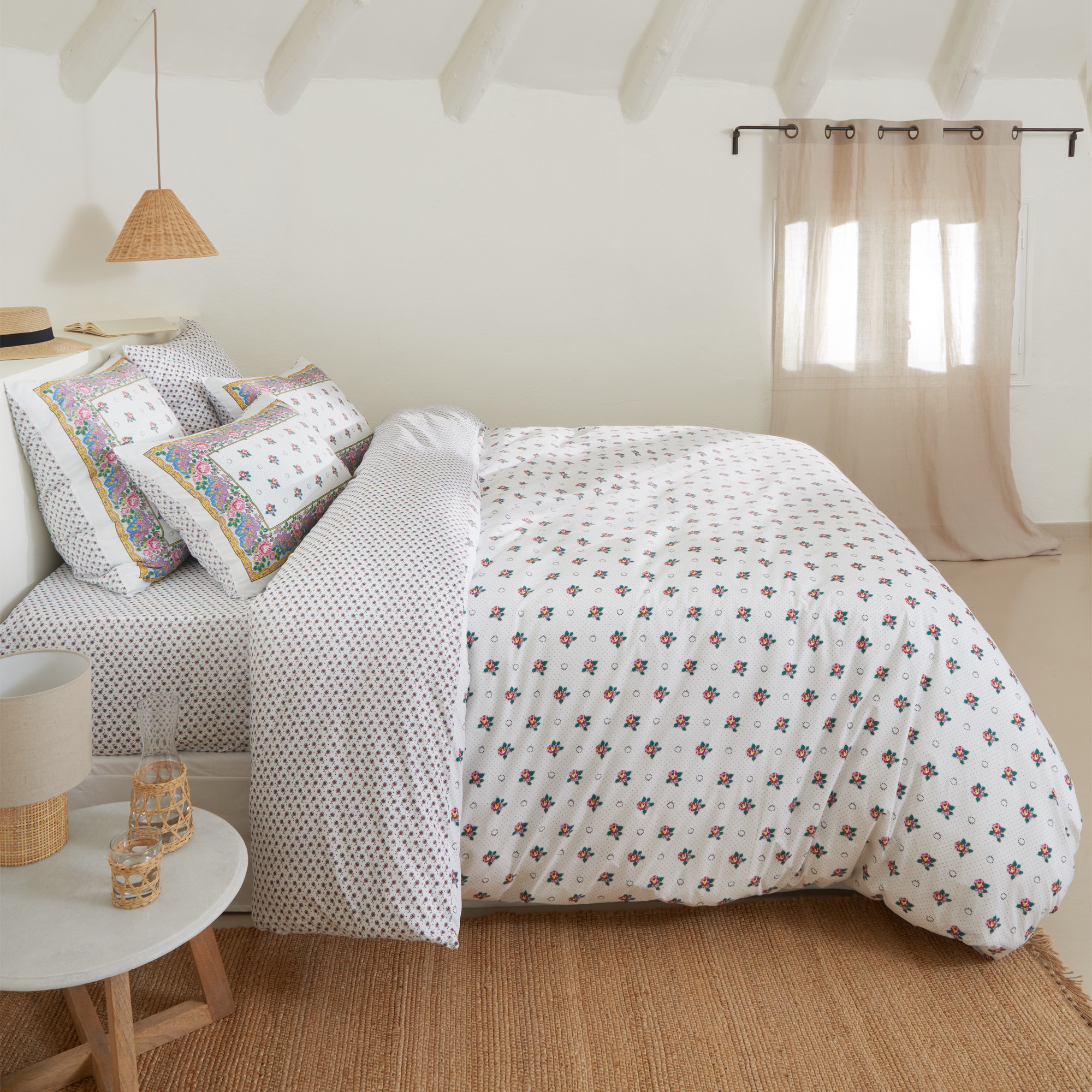 Drap-houssePompadour blanc