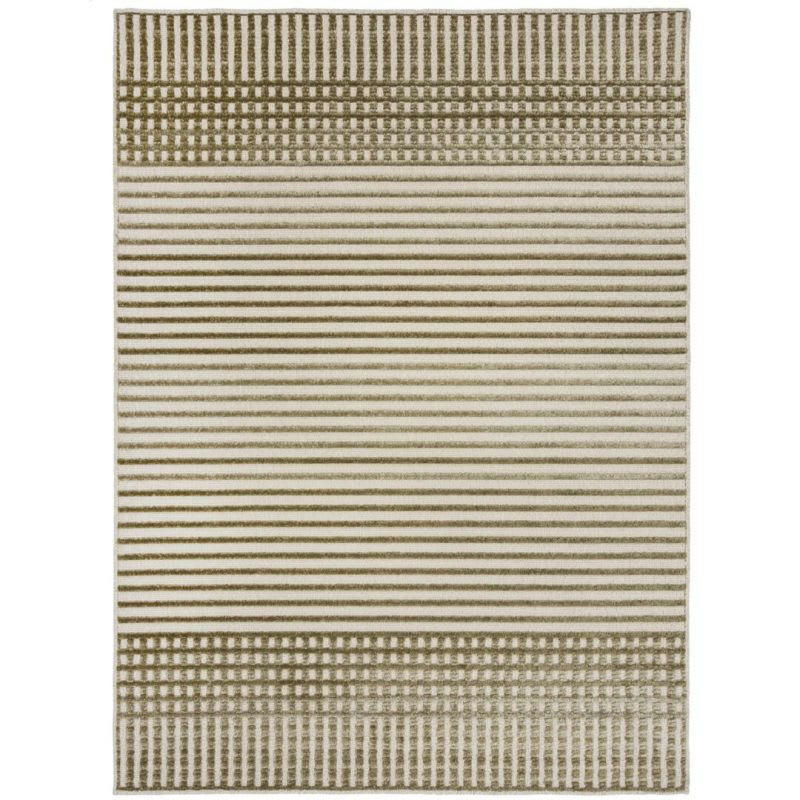ELTON - Tapis moderne relief lavable machine vert 160 x 240