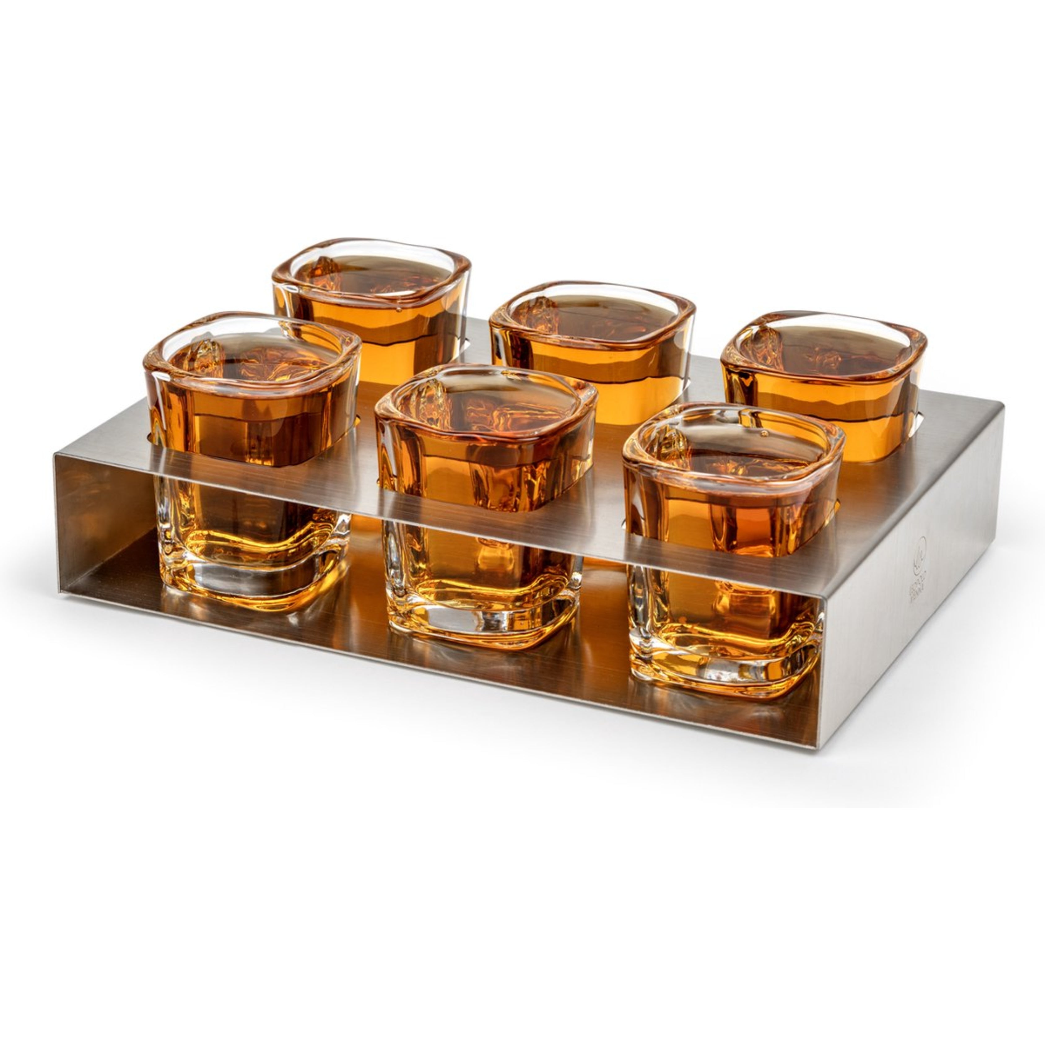 Leopold Vienna - shotglazen met tray - set van 6 shotglaasjes