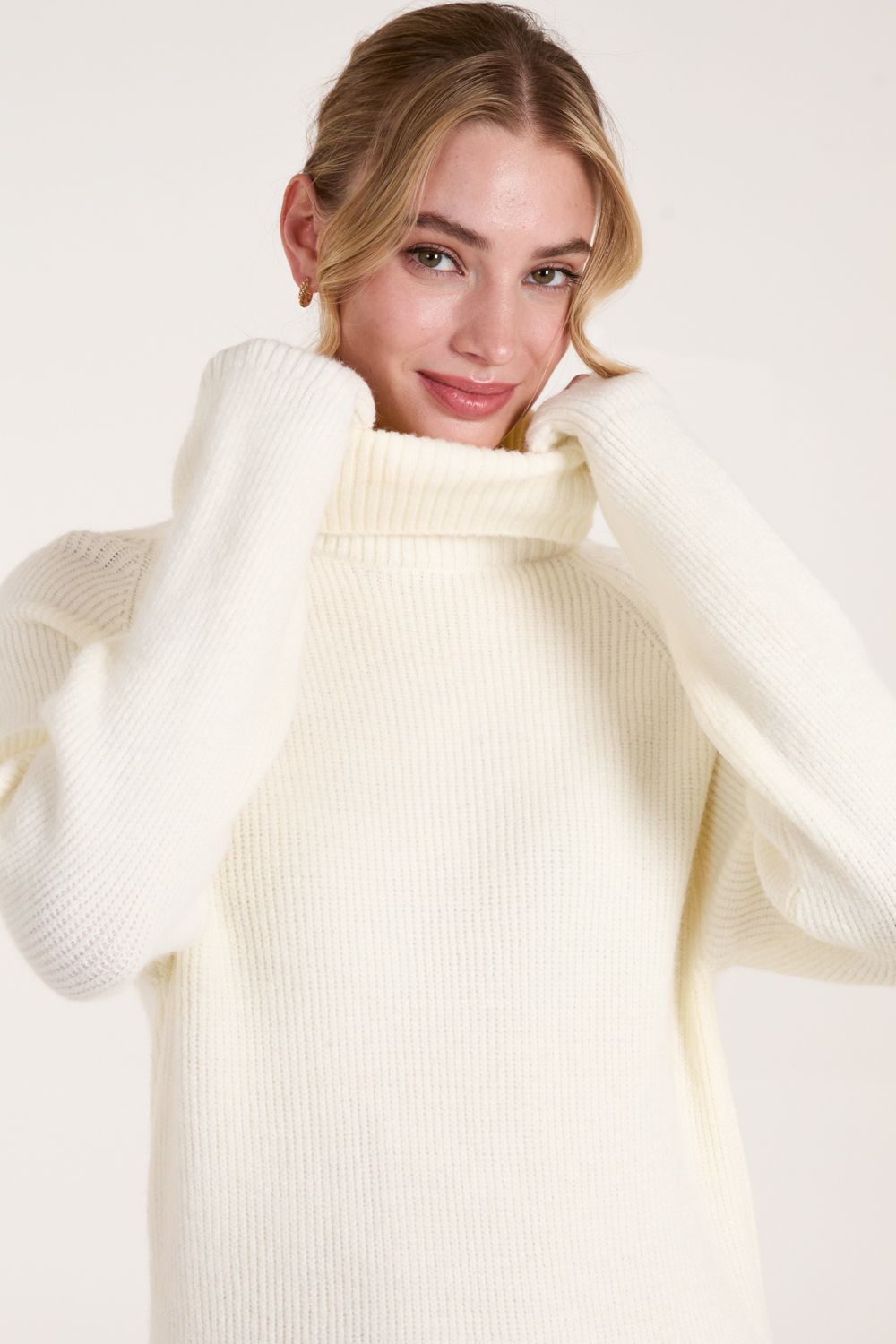Blue Vanilla Roll Neck Jumper Dress