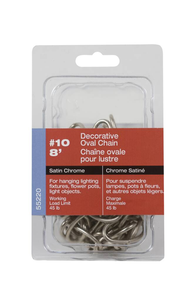 Ben-Mor Decorative Oval Chain #10, Black, 8-ft