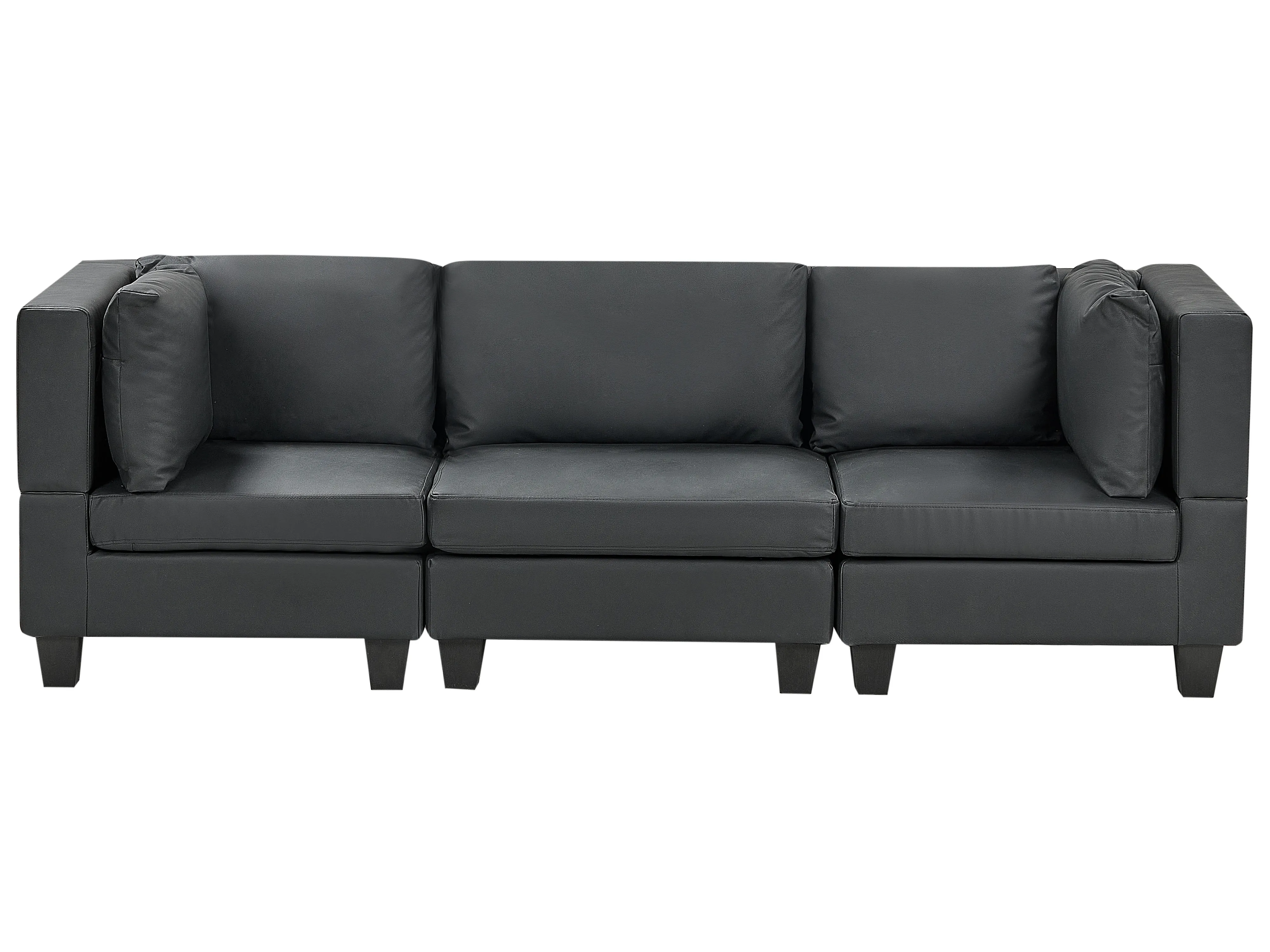 Ottoman UNSTAD Faux Leather Black