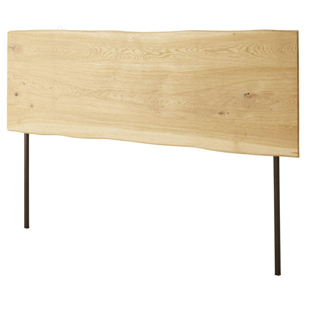 Magnus - Tête de lit 180 en chêne massif et métal noir
