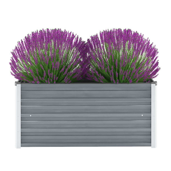 Donica Szary 100 x 40 x 45 cm Stal vidaXL