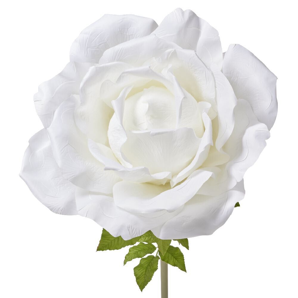 Fleur artificielle rose blanche tige XXL H170cm
