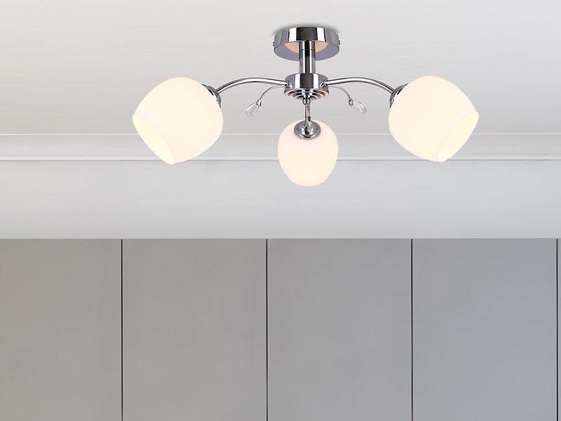 Lampa sufitowa Estar 3-punktowa metalowa srebrna