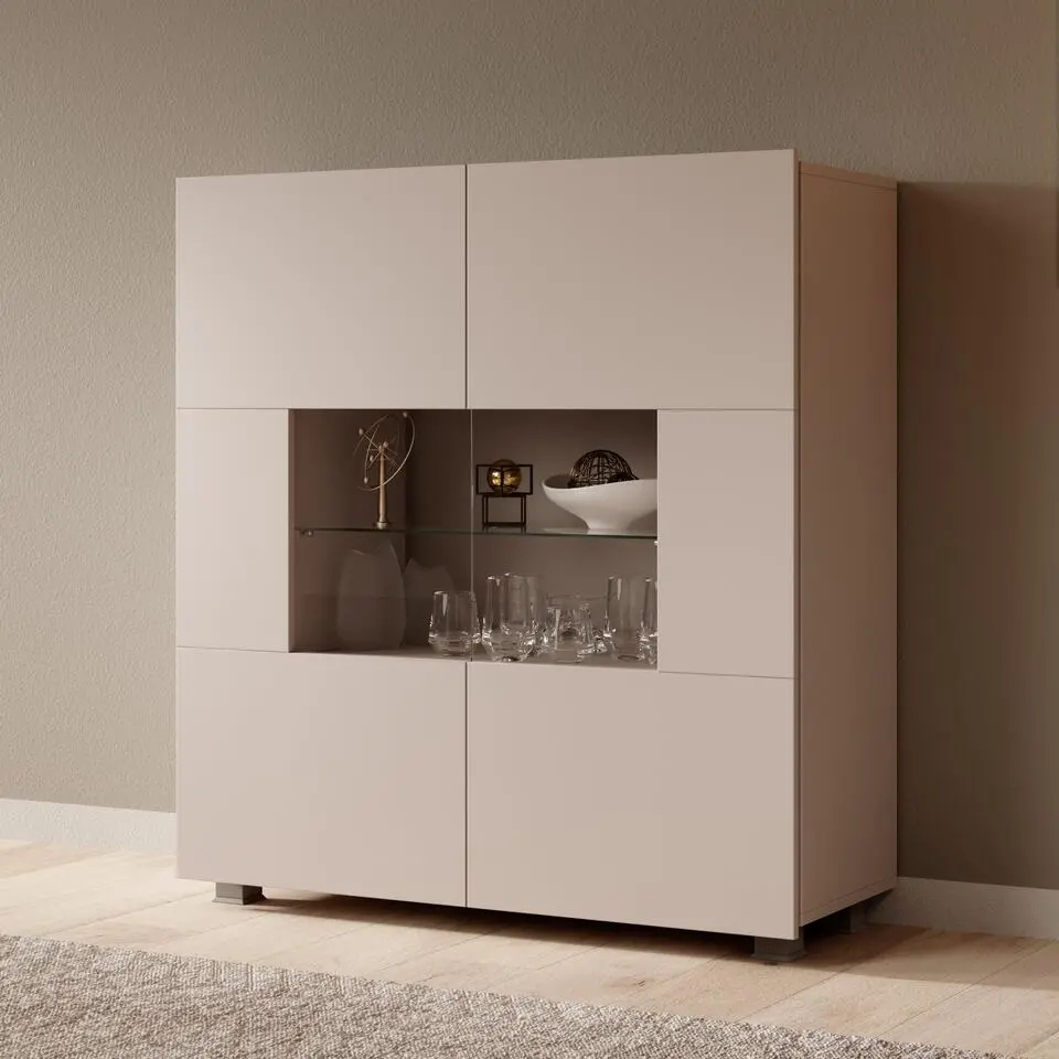 Meubella - Dressoir Calgary - Beige - 100 cm
