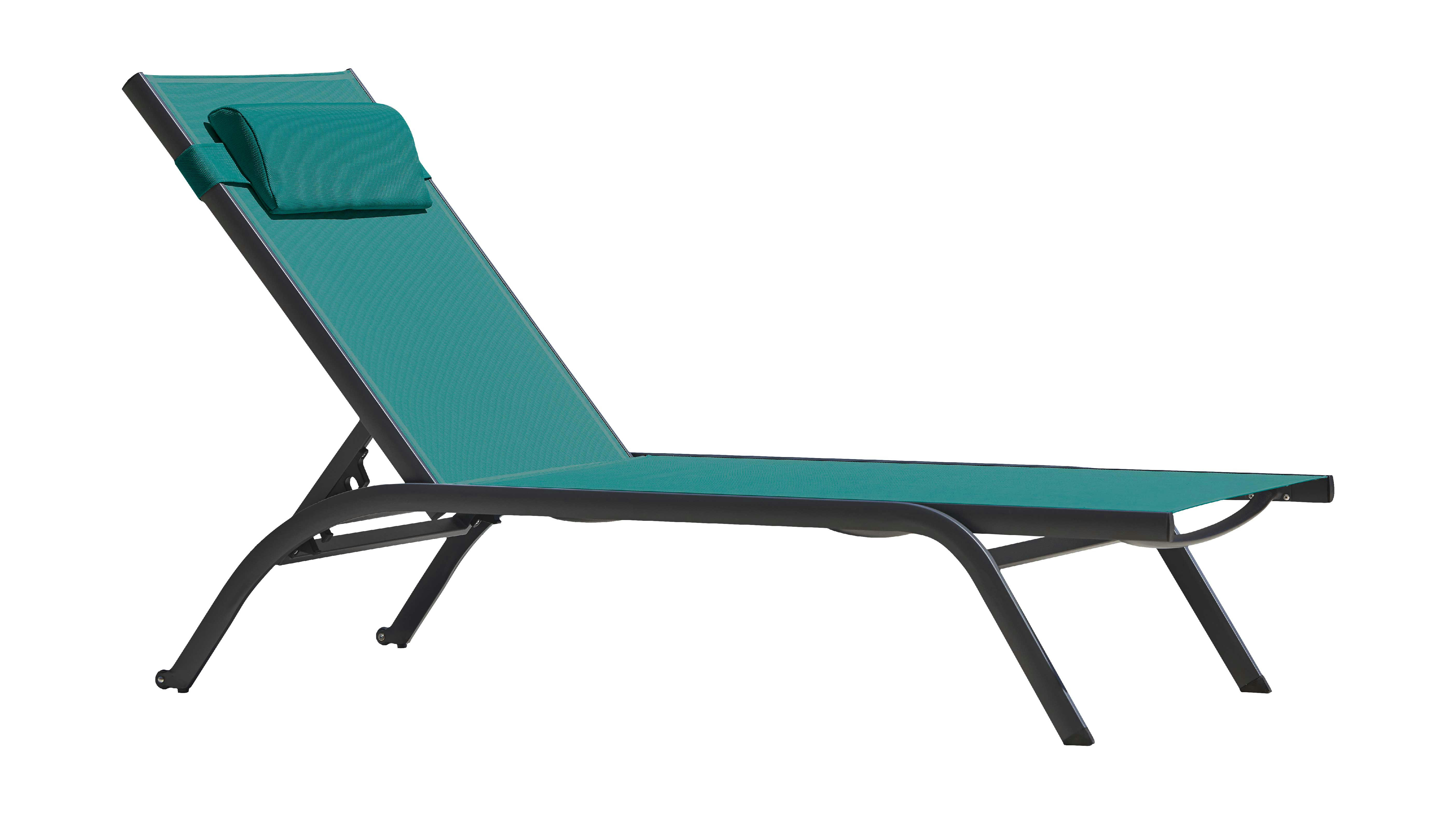 MALTA - Bain de soleil  en aluminium bleu canard