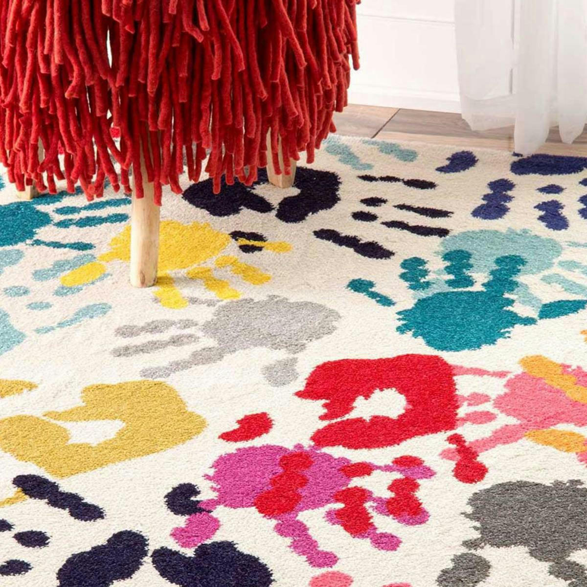 HANDI BOUTIK - Tapis enfant multicolore 100x100 carré