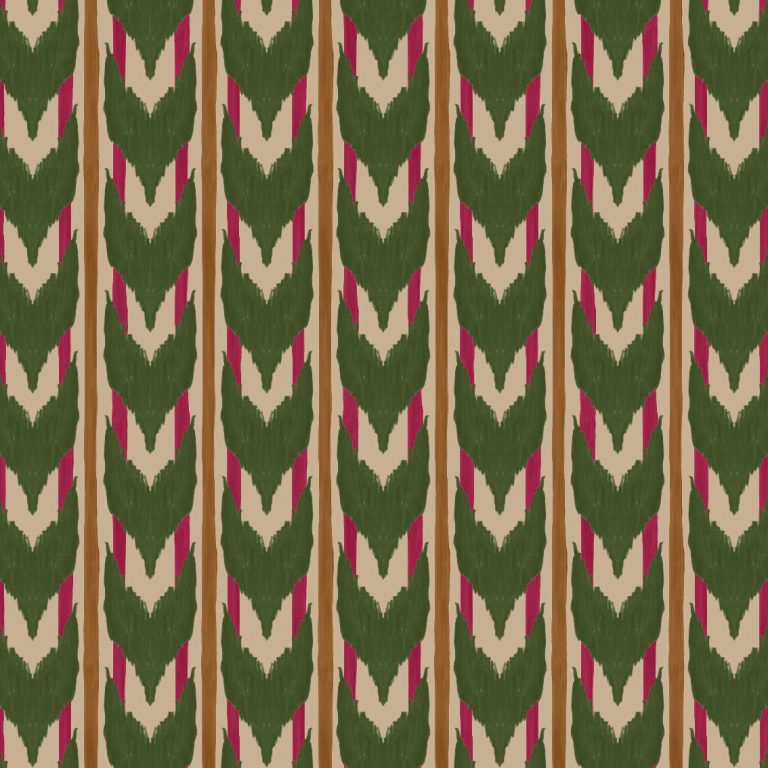 Catchii Behang Maison Artisan Ikat groen
