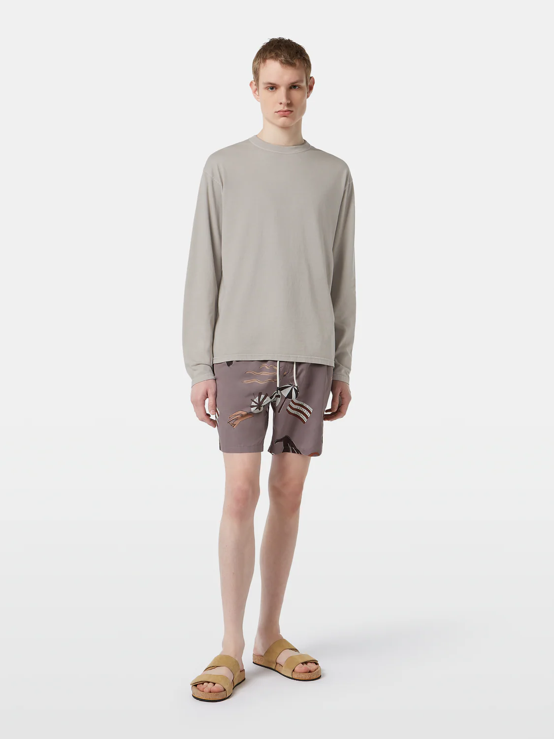 Relaxed-Fit Garment-Dyed Long Sleeve T-Shirt