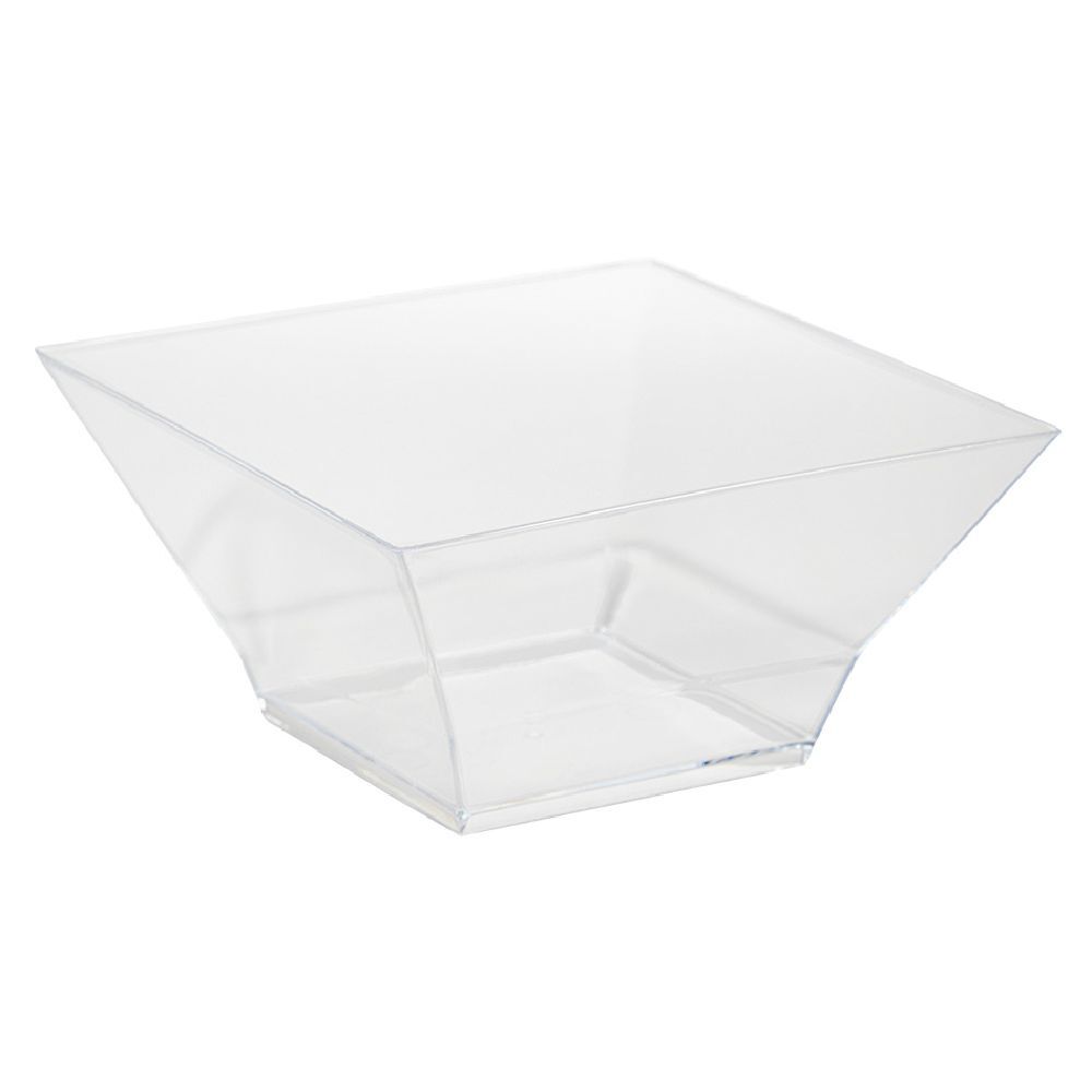 Bol plastique carré transparent 12,4x12,4xH6,4 cm x12