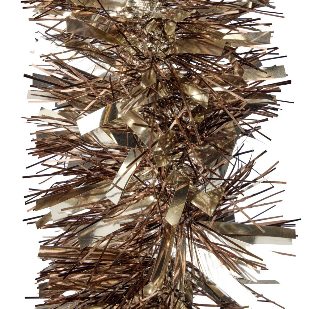 Guirlande de No&euml;l scintillante marron et doré L180cm