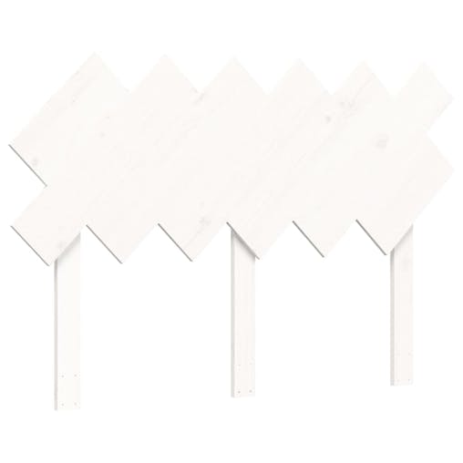 NNEVL Bed Frame with Headboard White 137x187 cm Double Solid Wood