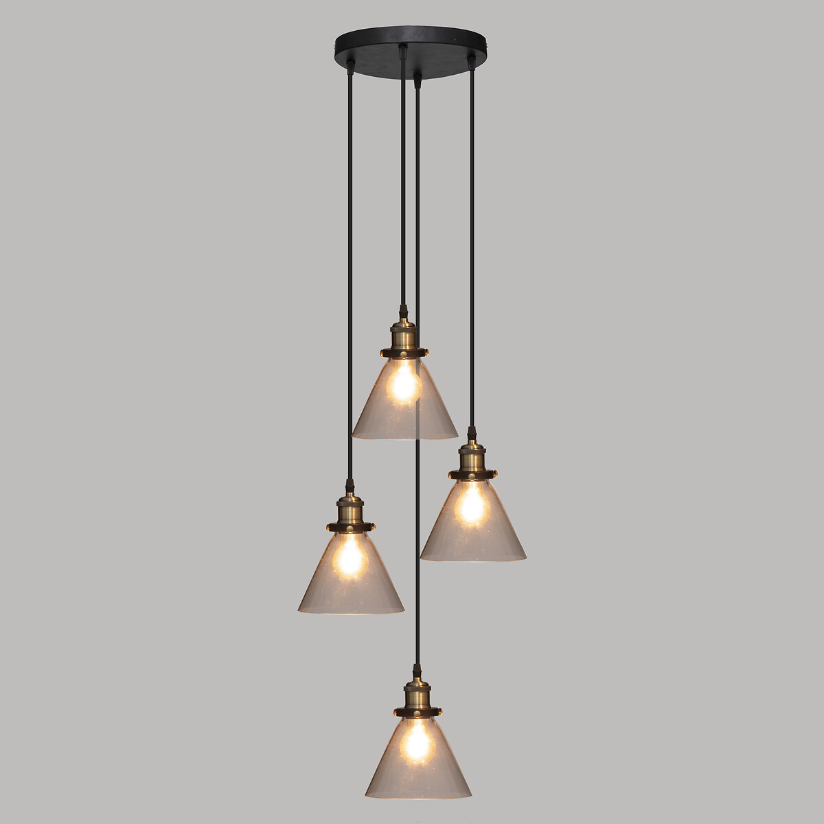 Suspension lamp "Alak" Black, D.18 cm