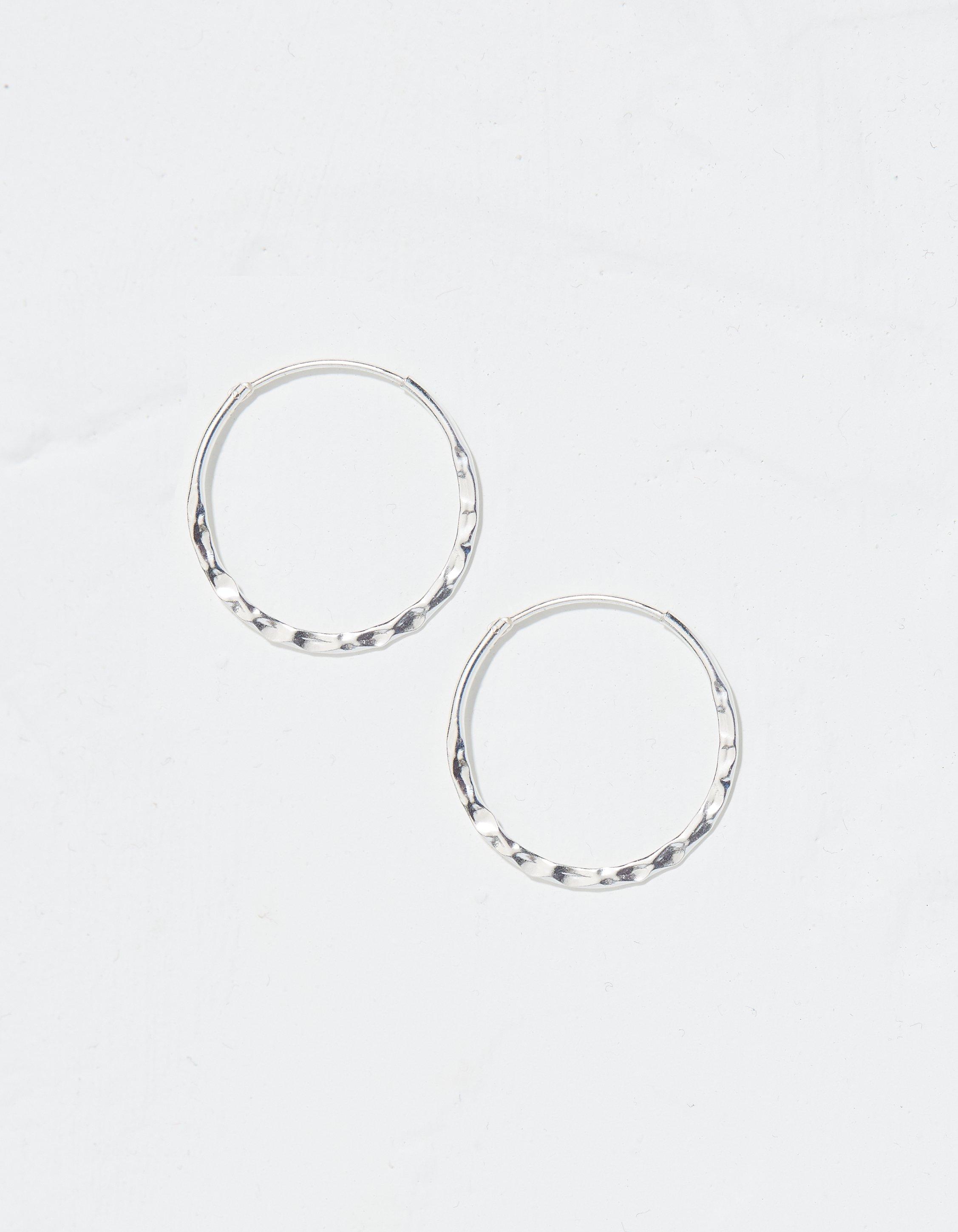 Hammered Hoop Earrings