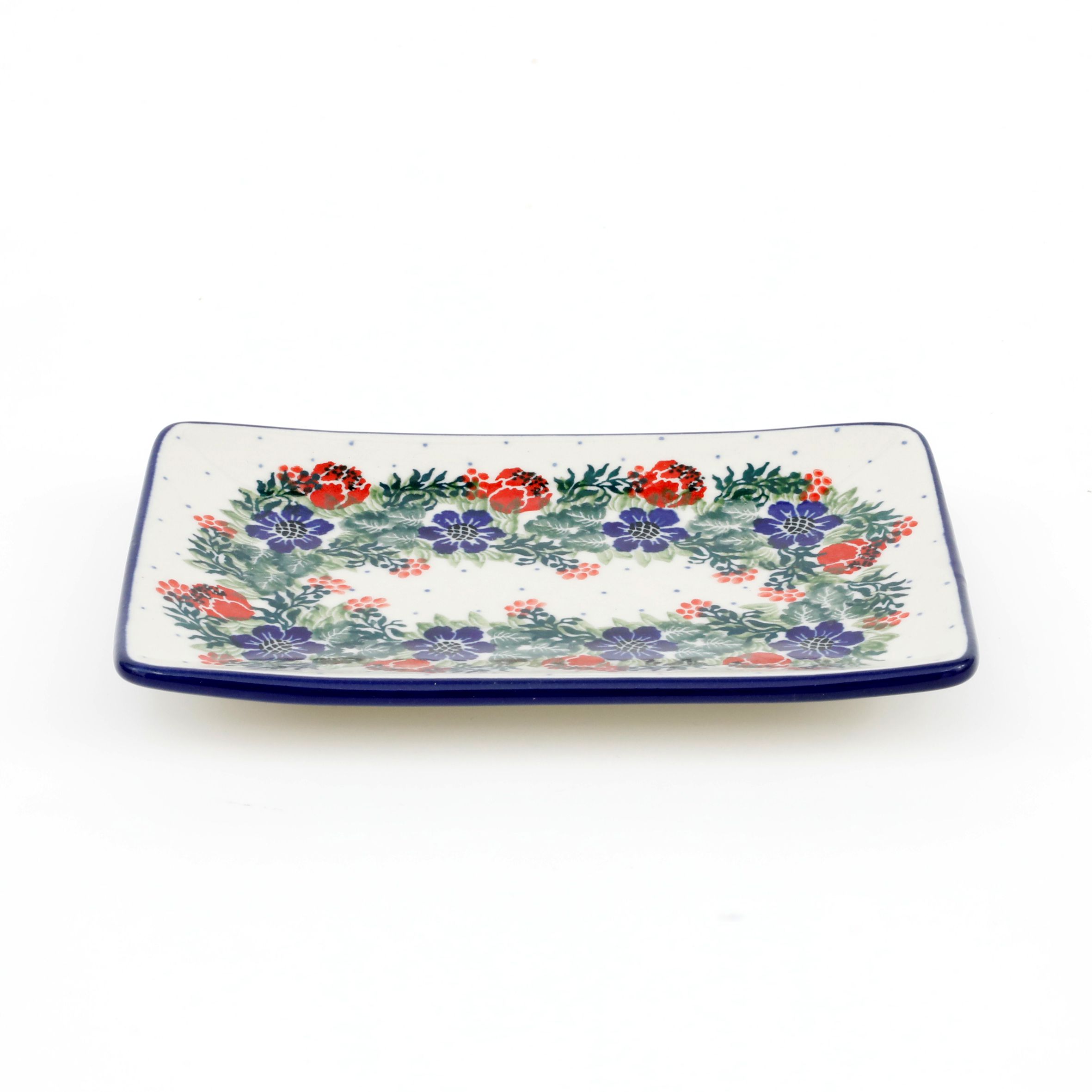 Tacka ceramiczna C27 18/12 cm 1535X Czerwony wianuszek